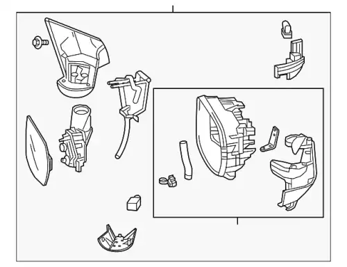 SET LH-L,MIR ASSY 76258TLAA32 HONDA