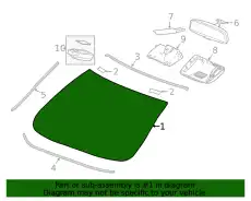 SET,FR WSHLD GLAS 73111TGG307 HONDA