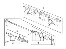 SHAFT ASSY,R DRIV 44305TA0A01 HONDA