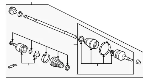 SHAFT ASSY,R DRIV 44305TA0A01 HONDA