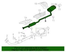 SILENCER COMP., EX. 18307T2FA51 HONDA