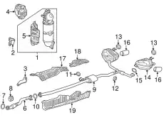 SILENCER COMP., EX. 18307TLAA54 HONDA