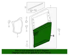SKIN, L. SLIDE DOOR 67651TK8A00ZZ HONDA