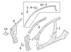 Ручка двери HONDA 72325T7WA01