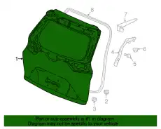 TAIL GATE COMP 68100TLAA50ZZ HONDA