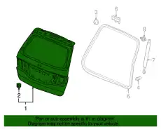 TAIL GATE COMP(DO 68100SHJ305ZZ HONDA