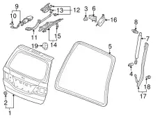 TAIL GATE COMP(DO 68100SHJ306ZZ HONDA