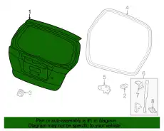 TAIL GATE COMP(DO 68100TK6A91ZZ HONDA