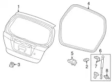 TAIL GATE COMP(DO 68100TK6A91ZZ HONDA