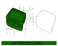TAILGATE COMP. (DOT) 68100TK8405ZZ HONDA