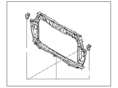 панель крепления радиатора 641011W002 MOBIS