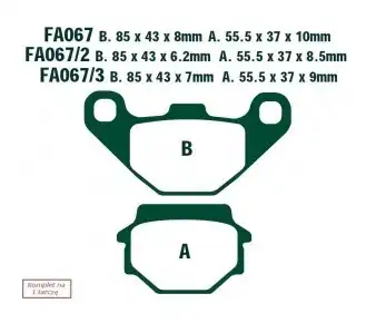 Тормозные колодки дисковые EBC FA0673