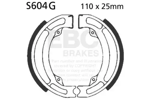 Тормозные колодки барабанные EBC S604G