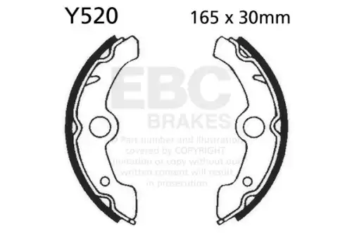 Тормозные колодки барабанные EBC Y520