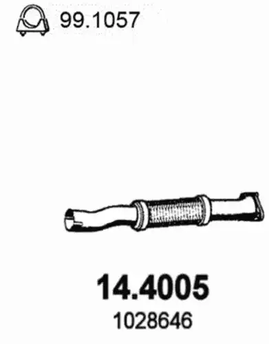 Гофра глушителя ASSO 14.4005 L= d=