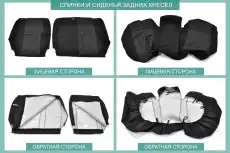  Чехлы Hyundai Creta, 2016-н.в., жаккард черный/серый HND3-2 DEFLY