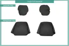Чехлы Chevrolet Niva, 2002-2014, экокожа черная/жаккард темно-серый CH1-2C DEFLY