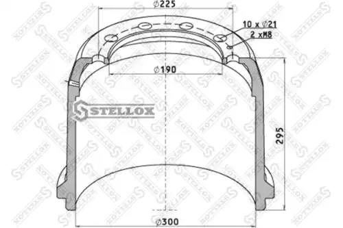 Тормозной барабан STELLOX 85-00154-SX