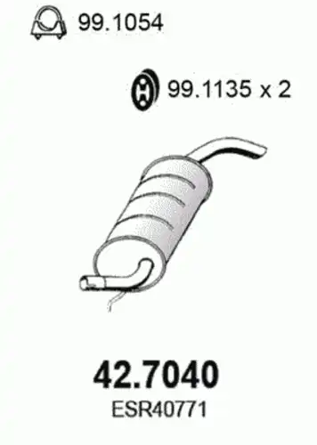 Глушитель основной 42.7040 ASSO