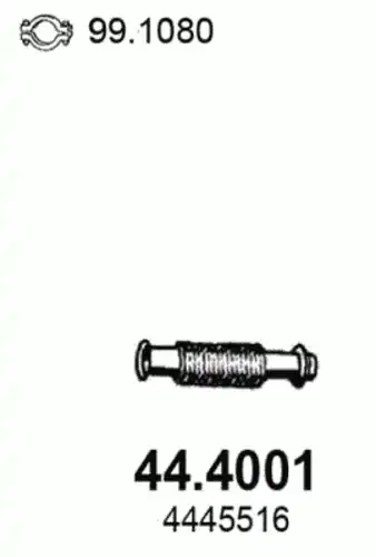 Гофра глушителя ASSO 44.4001 L= d=