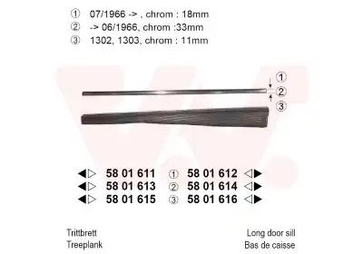Подножка 5801611 VAN WEZEL