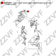Подушка крепления двигателя ZZVF ZV286T
