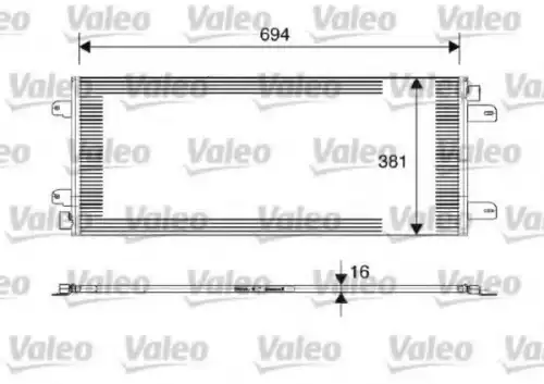 Радиатор кондиционера (конденсатор) VALEO 817689