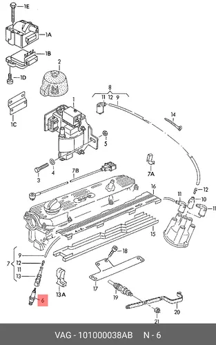 Свеча зажигания VAG 101 000 038AB