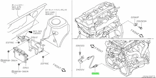 Лямбда-зонд NISSAN 22690ED000