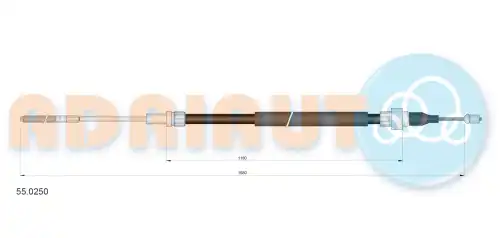 Трос ручного тормоза ADRIAUTO 55.0250