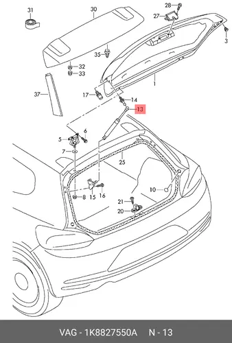 амортизатор багажника VW 1K8 827 550A VAG