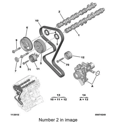 Распредвал PSA 0801 CS