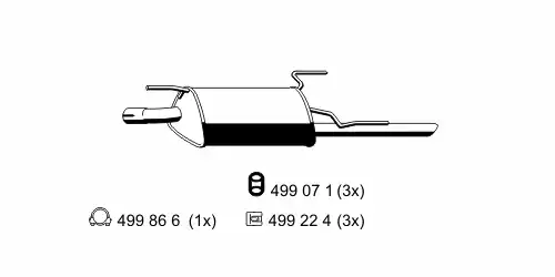 глушитель задняя часть Opel 043014 ERNST