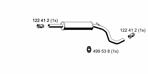 глушитель средняя часть SEAT 112260 ERNST
