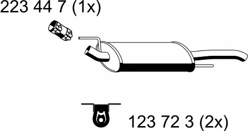 глушитель задняя часть VW 142144 ERNST