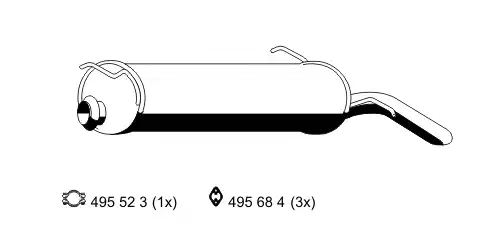 глушитель задняя часть Citr 519014 ERNST