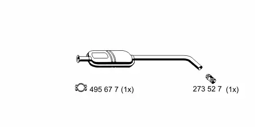 глушитель средняя часть Ren 525060 ERNST
