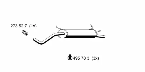 глушитель задняя часть Ren 530088 ERNST