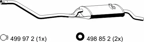 глушитель задняя часть VW 111249 ERNST