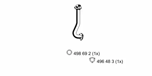 труба глушителя приемная VW 116510 ERNST