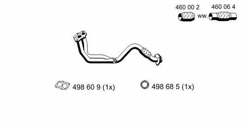 труба глушителя приемная VW 122573 ERNST