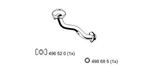 труба глушителя приемная VW 122580 ERNST