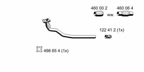 труба глушителя приемная VW 133463 ERNST