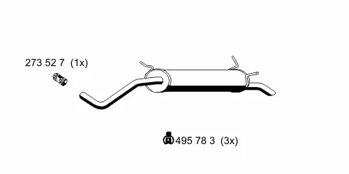 глушитель задняя часть Ren 525053 ERNST