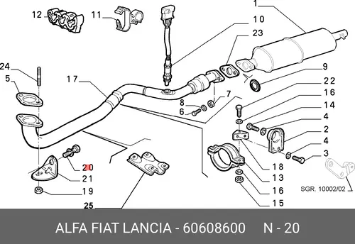 БОЛТ, КОД ТН ВЭД: - 60 608 600 FIAT