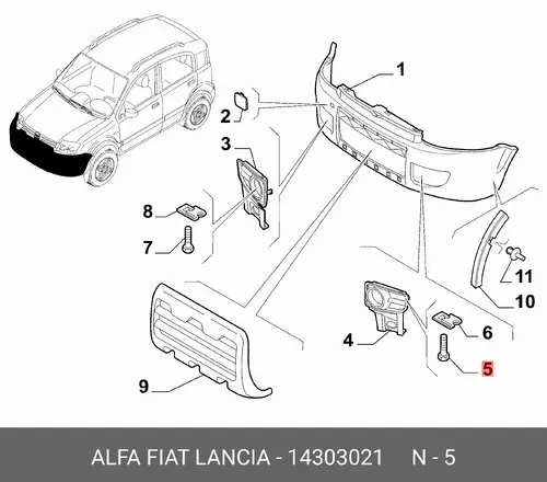 ВИНТ 14303021 FIAT