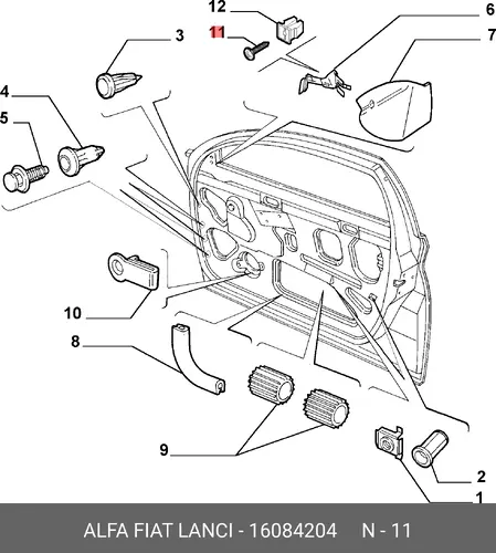 ВИНТ 16084204 FIAT
