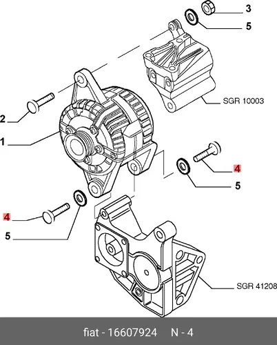 ВИНТ 16607924 FIAT