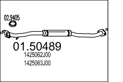 глушитель средняя часть Suz 01.50489 MTS