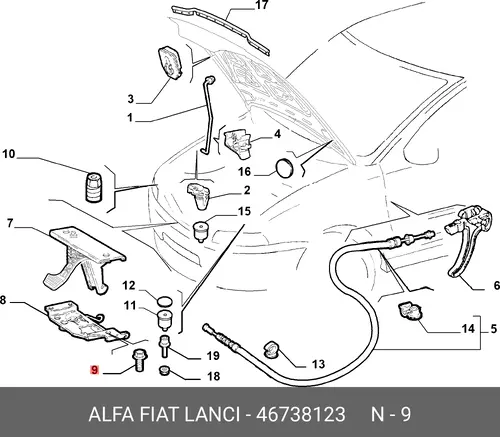 ВИНТ 46738123 FIAT